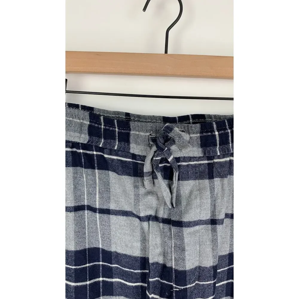 Banana Republic Mens Flannel Pajama Pant Size XL Navy Plaid Cotton Blend New
